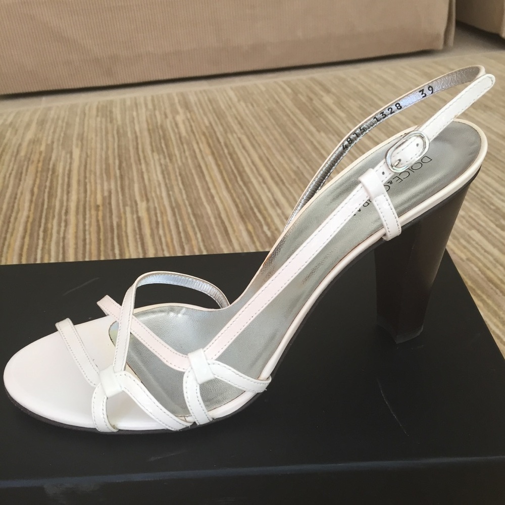 FINAL SALE 🏷️ Dolce & Gabbana Patent Leather Strappy Heels Sz. 9 - Picture 2 of 7
